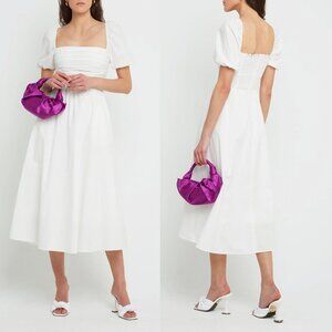 Elegant White Midi Dress